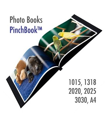 PinchBook - Album Photo à pince (Simili Cuir Noir) A4 à l'italienne avec fenêtre